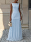Long Dress | Sleeveless, Pleated Silhouette 8