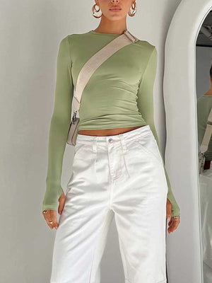 Long Sleeve Crop Top | Modern Design, Fitted Shape 1