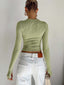 Long Sleeve Crop Top | Modern Design, Fitted Shape 2