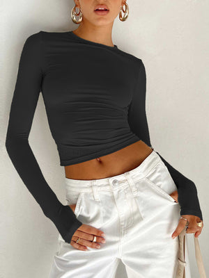 Long Sleeve Crop Top | Modern Design, Fitted Shape 3