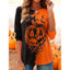 Long Sleeve Shirts | Pumpkin Print, Crew Neckline 0
