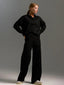 Lounge Set | Ribbed Knit Fabric, Half-Zip Top 4