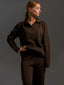 Lounge Set | Ribbed Knit Fabric, Half-Zip Top 5