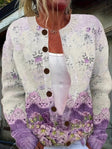 Marionelle Knitted Vest Womens with Vintage Floral Pattern for Fall Elegance 2