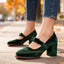 Mary Jane Pumps | Single Strap, Block Heel, Bow Detail 1