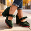 Mary Jane Pumps | Single Strap, Block Heel, Bow Detail 4