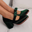 Mary Jane Pumps | Single Strap, Block Heel, Bow Detail 7