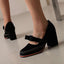 Mary Jane Pumps | Single Strap, Block Heel, Bow Detail 8