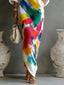 Maxi Dress | Abstract Print, One-Shoulder Design 2