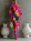 Maxi Dress | Abstract Print, One-Shoulder Design 5