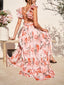 Maxi Dress | Backless Design, Floral Print 0
