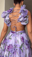 Maxi Dress | Backless Design, Floral Print 2