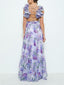Maxi Dress | Backless Design, Floral Print 4