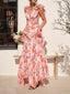 Maxi Dress | Backless Design, Floral Print 5