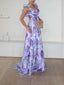 Maxi Dress | Backless Design, Floral Print 7