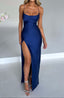 Maxi Dress | Bias-Cut Satin, Cut-Out Back 0