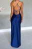 Maxi Dress | Bias-Cut Satin, Cut-Out Back 4