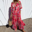 Maxi Dress | Bold Floral Design, Convenient Pockets 11
