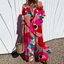 Maxi Dress | Bold Floral Design, Convenient Pockets 12