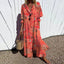Maxi Dress | Bold Floral Design, Convenient Pockets 3