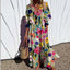 Maxi Dress | Bold Floral Design, Convenient Pockets 4