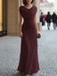 Maxi Dress | Draped Cowl Neckline, Ruched Waist Detail 4