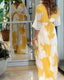 Maxi Dress | Floral Pattern, V-neck Design 2