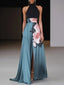 Maxi Dress | Floral Print, Front Slit Detail 0
