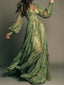Maxi Dress | Floral Print, Ruffled Hem 0