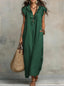 Maxi Dress | Flowing Silhouette, Delicate Ruffles 12