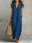 Maxi Dress | Flowing Silhouette, Delicate Ruffles 3