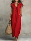 Maxi Dress | Flowing Silhouette, Delicate Ruffles 4