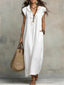 Maxi Dress | Flowing Silhouette, Delicate Ruffles 5