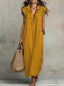 Maxi Dress | Flowing Silhouette, Delicate Ruffles 7