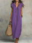 Maxi Dress | Flowing Silhouette, Delicate Ruffles 8