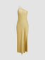 Maxi Dress | High Leg Slit, Open Back 0