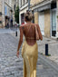 Maxi Dress | High Leg Slit, Open Back 2