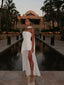 Maxi Dress | High Neckline, Side Slit Skirt 3