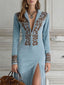 Maxi Dress | Long Sleeve, Fringe Hem 3