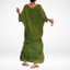 Maxi Dress | Loose A-Line Silhouette, Smocked 3/4 Sleeves 2