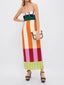 Maxi Dress | Multicolor Design, Flowing Silhouette 0