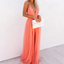 Maxi Dress | Plunging Neckline, Flowing Skirt 0