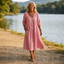 Maxi Dress | Ruched 3/4 Sleeves, Lightweight Fabric 5
