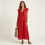 Maxi Dress | Ruffle V-Neckline, Flutter Cap Sleeves 2