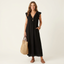 Maxi Dress | Ruffle V-Neckline, Flutter Cap Sleeves 8