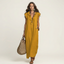 Maxi Dress | Ruffle V-Neckline, Flutter Cap Sleeves 9