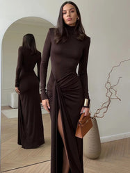 Maxi Dress | Sculpted Fit, Draped Waist 0