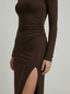 Maxi Dress | Sculpted Fit, Draped Waist 3