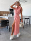 Maxi Dress | Sleeveless, Full-Length Button Closure 4