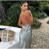 Maxi Dress | Sleeveless, Open Back Design 0
